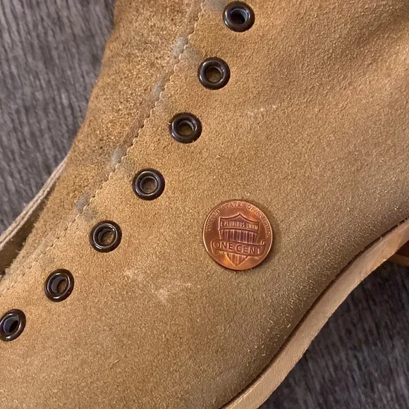 VINTAGE Riedell | Model 130M BOOTS ONLY Mens Size 5 Tan Discontinued Rental W6.5 - Picture 13 of 17